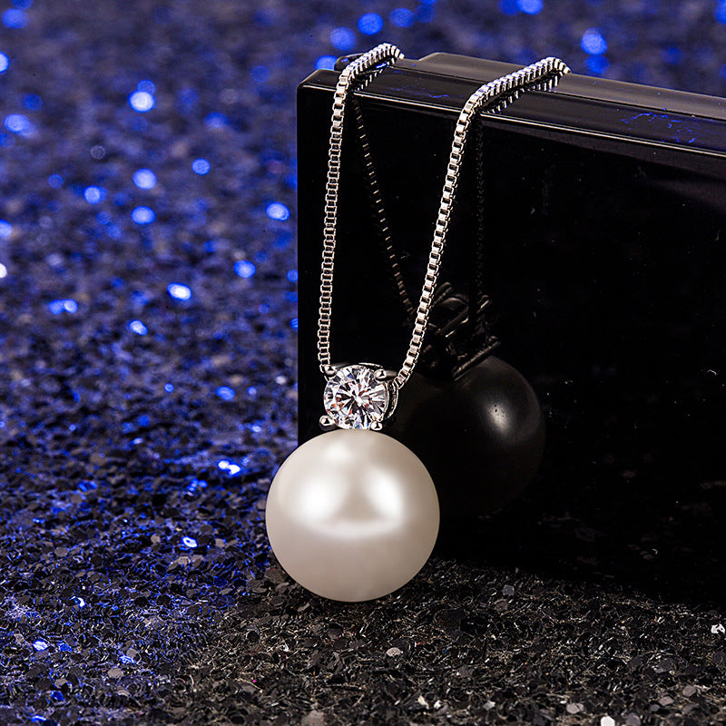 Damen Leichte Luxus Einzel-Strass Perlenkette