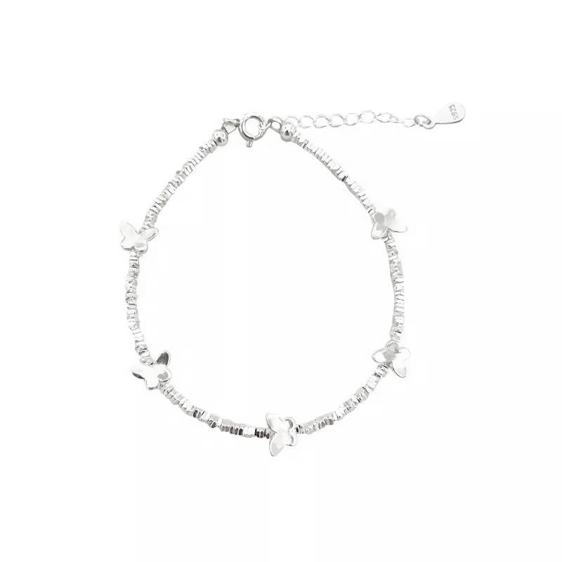 Women's S925 Sterling Silver Butterfly Small Pieces Of Silver Bracelet