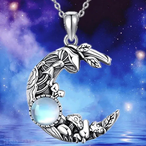 Böhmischer Retro-Mond-Anhänger für Damen und Herren