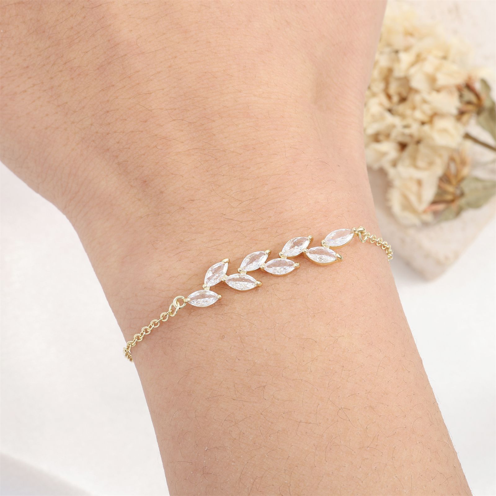 Willow Leaf Branch Bracelet Exquisite Temperament