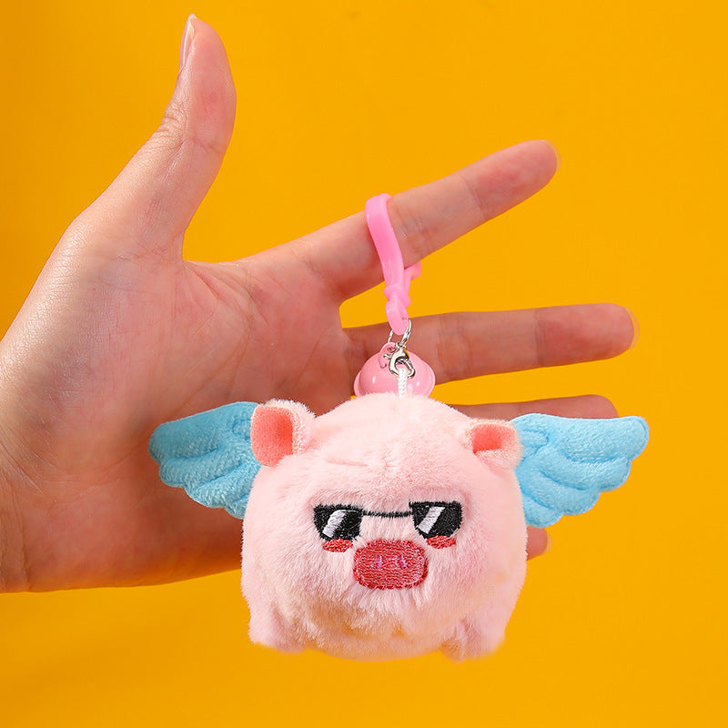 Llavero Gato Cola Moviéndose Cerdo Xiaofei Peluche