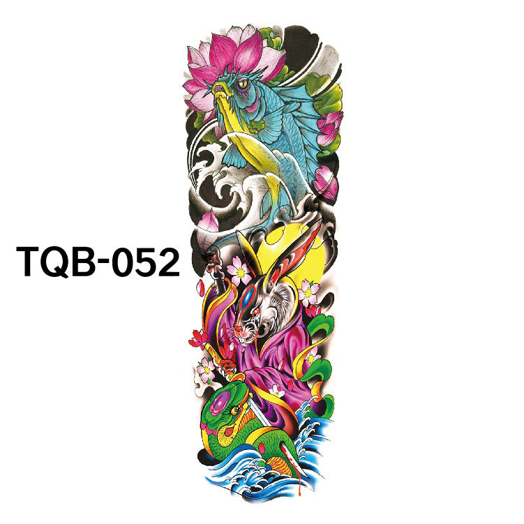 Pegatina de tatuaje impermeable de brazo completo