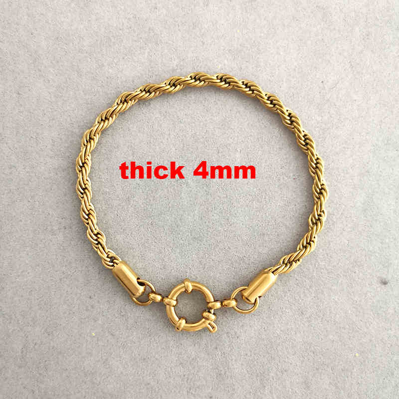 Pulsera de ancla para mujer y hombre, de acero inoxidable, con cierre giratorio