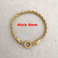 Pulsera de ancla para mujer y hombre, de acero inoxidable, con cierre giratorio