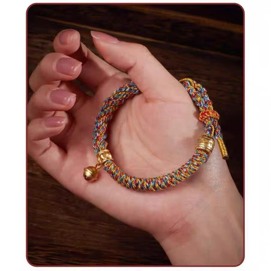 Armband im tibetischen Stil mit Sechs-Zeichen-Mantra, handgefertigt, ethnischer Stil