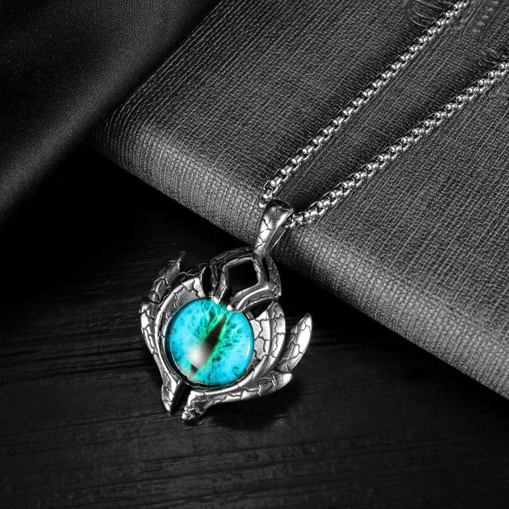 Mode Teufelsaugen Edelstahl Halskette Schmuck für Herren und Damen
