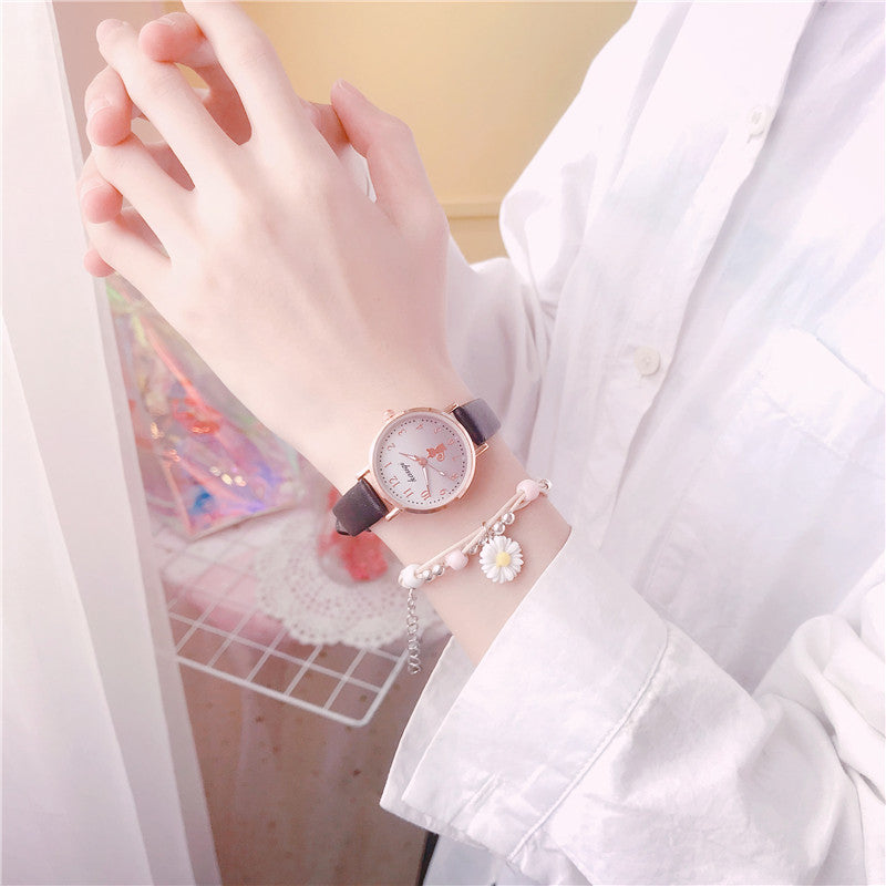 Reloj infantil de temperamento sencillo, estilo universitario, bosque salvaje