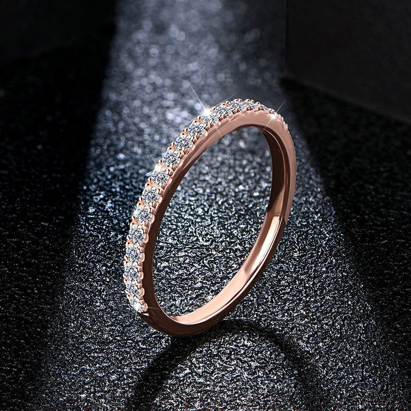 Damen 925er Silber Sternen-Moissanit-Ring