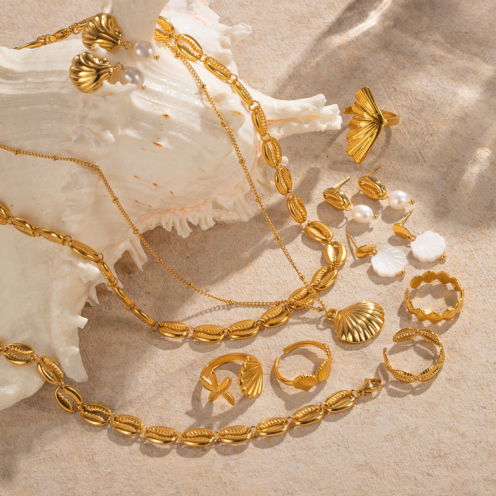 Vielseitiger Muschel- und Meereselement-Schmuck