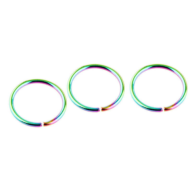 Anillo de nariz de acero inoxidable 5 colores joyería para perforaciones