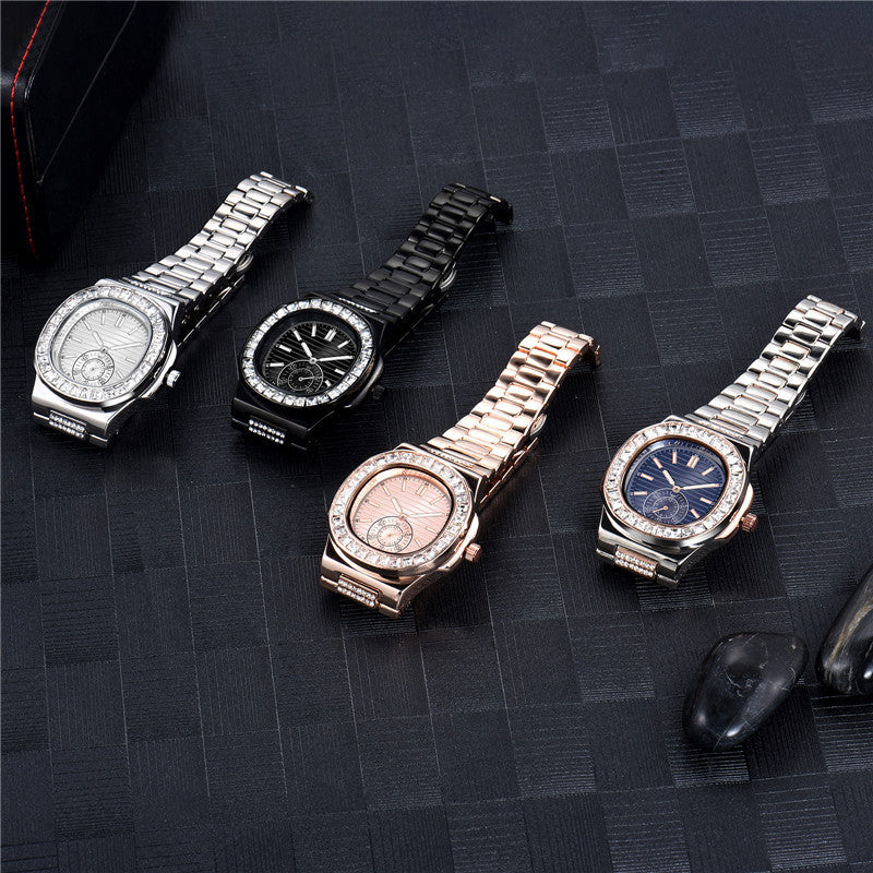 Relojes de regalo de lujo de aleación con diamantes para hombre