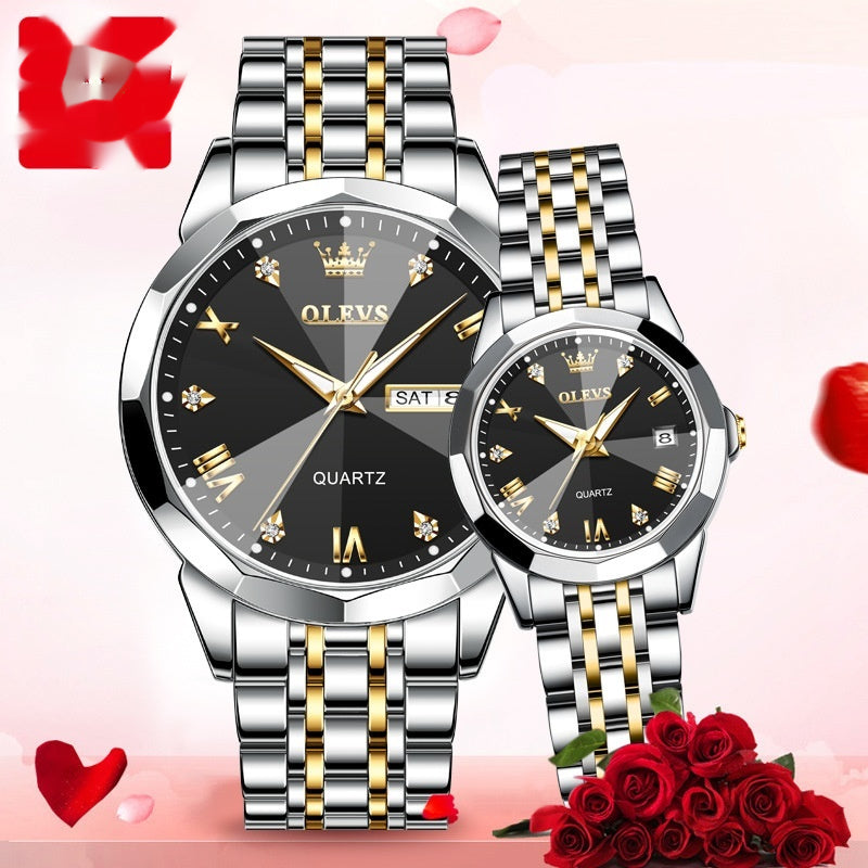 Quarzuhr Valentinstagsgeschenk Pärchenuhr Herren