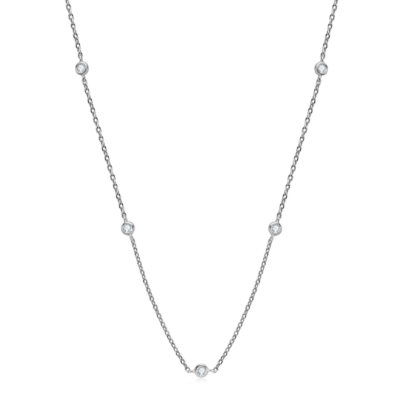 S925 Sterling Silver Starry Clavicle Chain