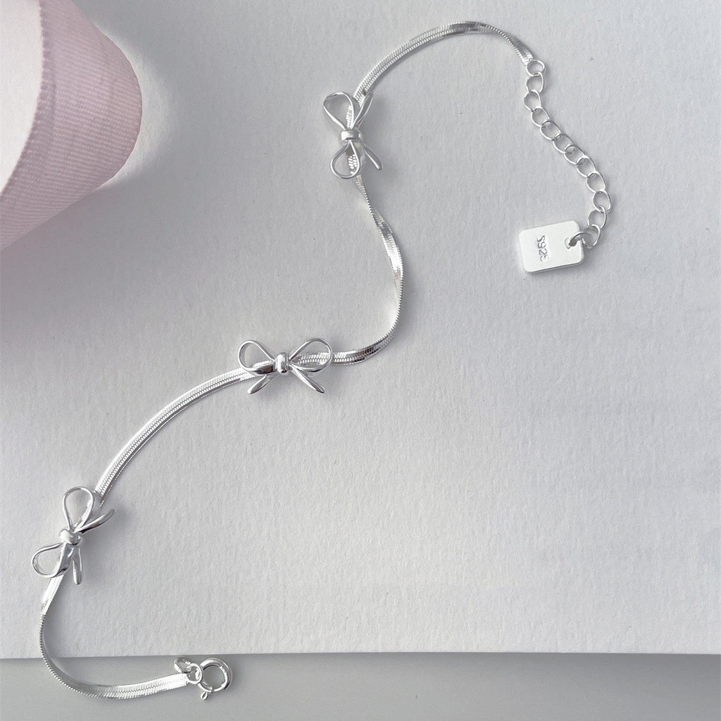 Armband aus 925er Sterlingsilber mit Schleife für Damen