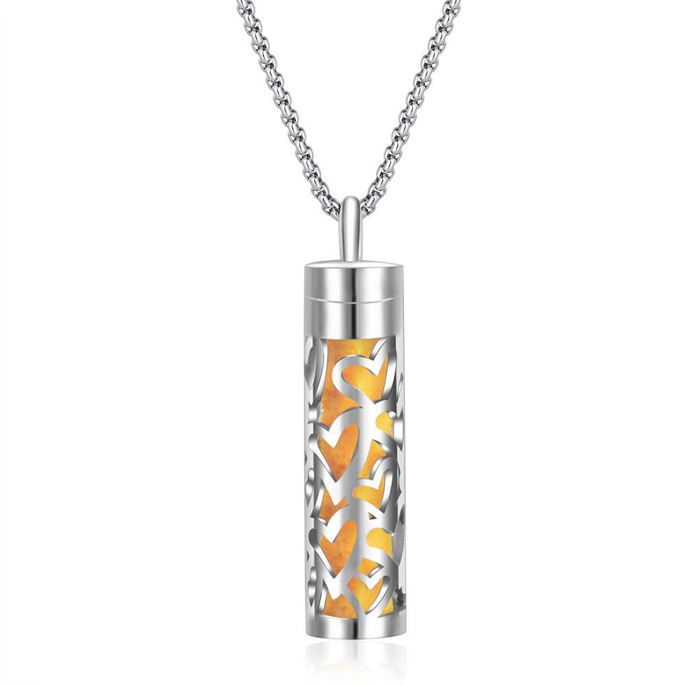 316L Stainless Steel Aromatic Perfume Oil Essential Oil Diffuser Pendant Necklace