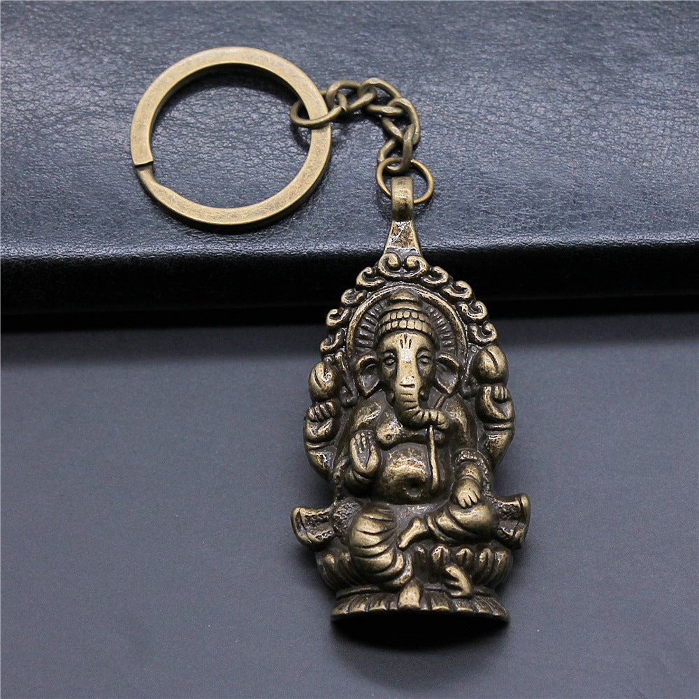 Colgante de Dios Elefante Colgante de Llavero Regalo de Recuerdo Turístico Adorno