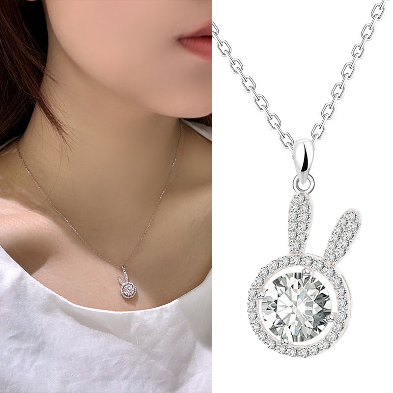 Hasenkette für Damen, aus 925er Sterlingsilber