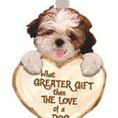 Llavero acrílico con diseño de perro enamorado