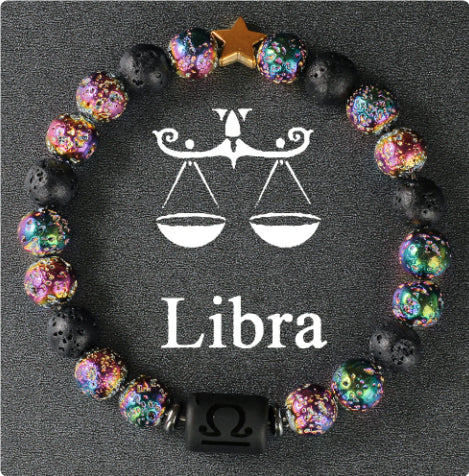 Twelve Constellation Couple Bracelet Tigereye Handmade Bracelet Shooter