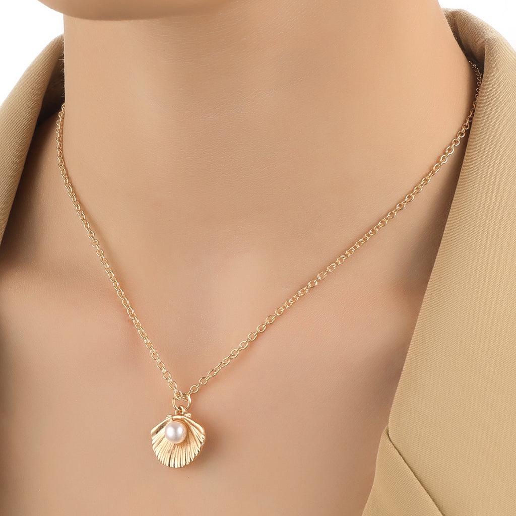 Muschel-Perlenkette für Damen