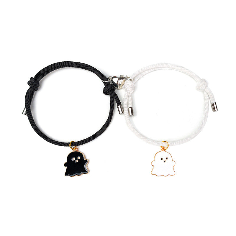 Nuevo imán de amor atrae un par de pulseras de amantes de Halloween