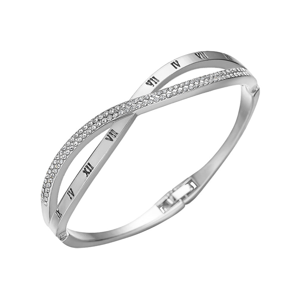 Römisches digitales Kreuzarmband Damen Schmuck Handverzierung Einfach