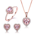 Original Design Earrings Ring Pendant Three-piece Set