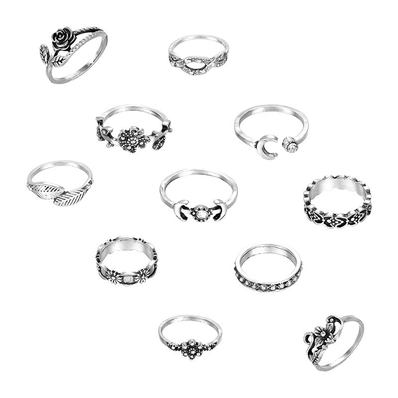 Ringe Europäische Und Amerikanische Mode Außenhandel Retro Blumen