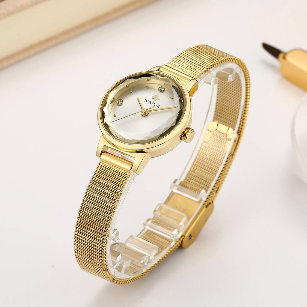 Reloj de Cuarzo Simple para Mujer con Correa de Malla