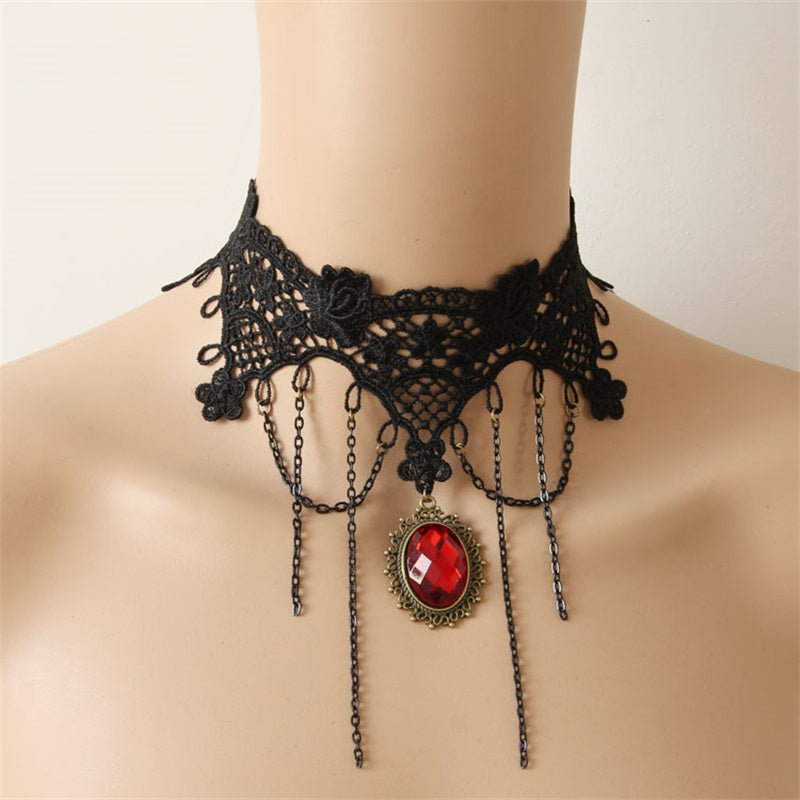 Clavícula de moda gótica punk de boda antigua