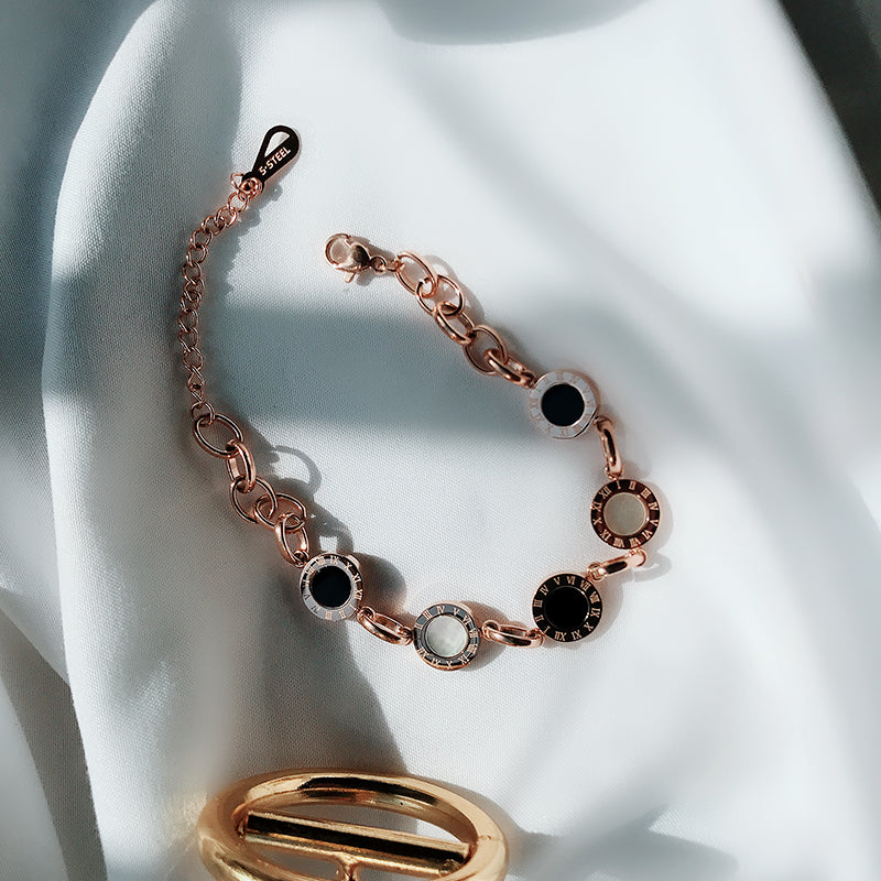 Roségold Titan Stahl Armband Damen Hand Schmuck Net Red