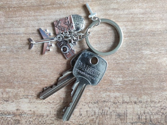 26Letters Brand New Around The World Airplane Keychain