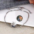 Pulsera de Animal Personalizada con Proyección Microtallada para Parejas, con Garras de Perro Blancas y Negras