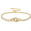 Zirkonia-Diamant-Schmuck Verstellbares verdrehtes Armband-Ornament