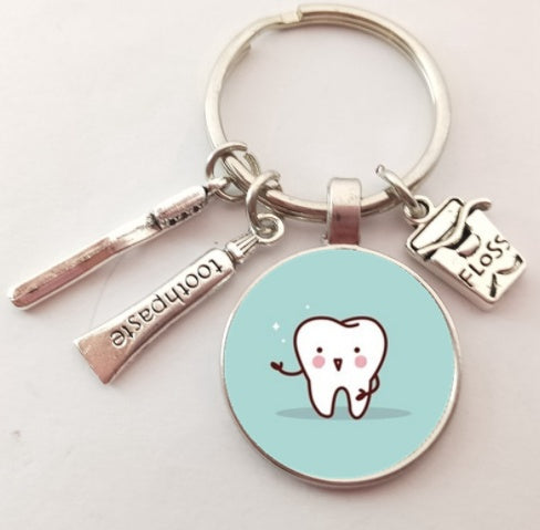 Creativo Lindo Llavero Diente Vaso Colgante Personalizado
