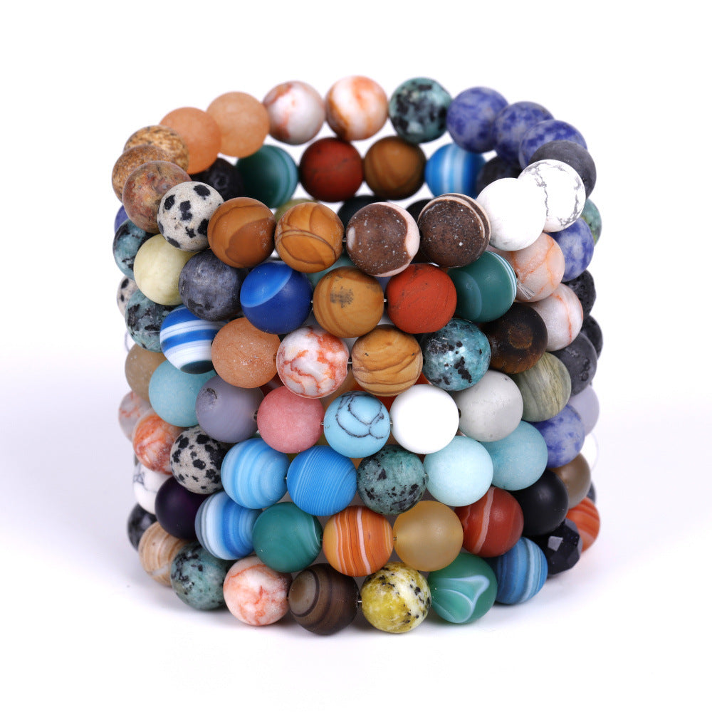 Sonnensystem Acht Steinplaneten Armband Planeten Naturstein Mala Perlen Armband Für Männer Frauen Handgemachtes Universum Solar Chakra Armband Schmuck