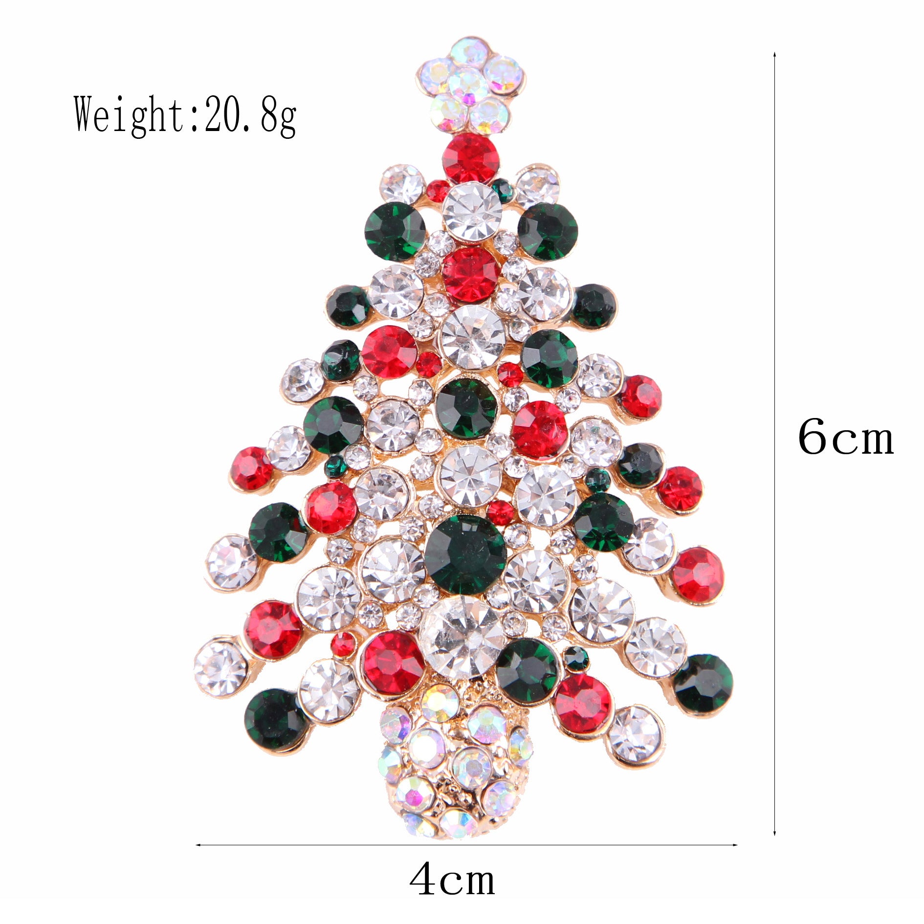 Damenmode schlichte geometrische Weihnachtsbrosche