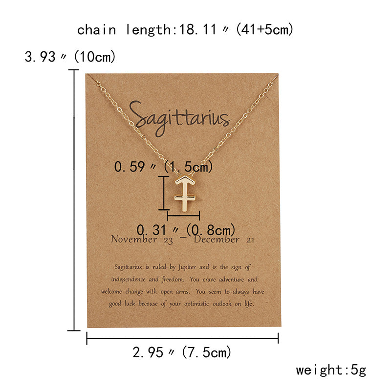 12 Constellation Zodiac Sign Necklaces Chokers For Women Girls