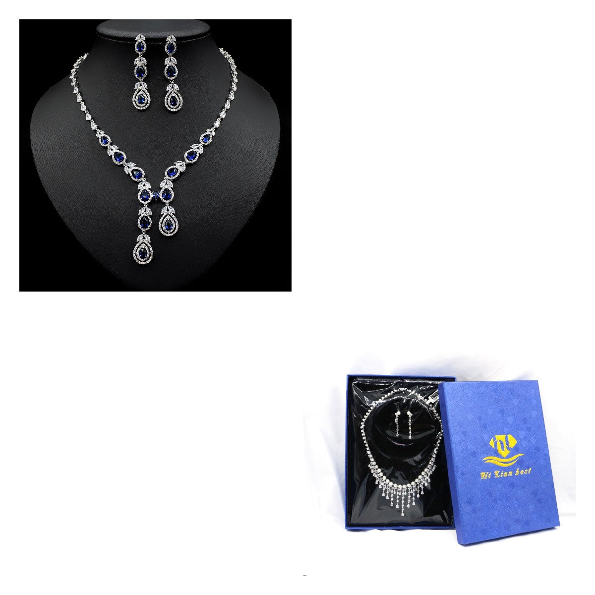 Jewelry Temperament Set Chain Ladies Earrings Necklace Two Piece
