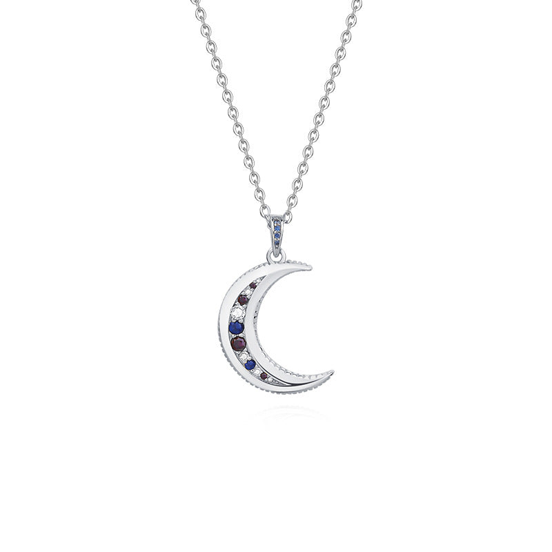 Yuanfan 925 Sterling Silber Mond-Halskette weibliche Nische