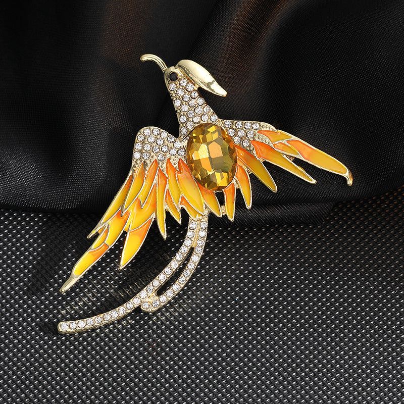 Farbanstrich Öl Hochwertige Elegante Phönix Brosche