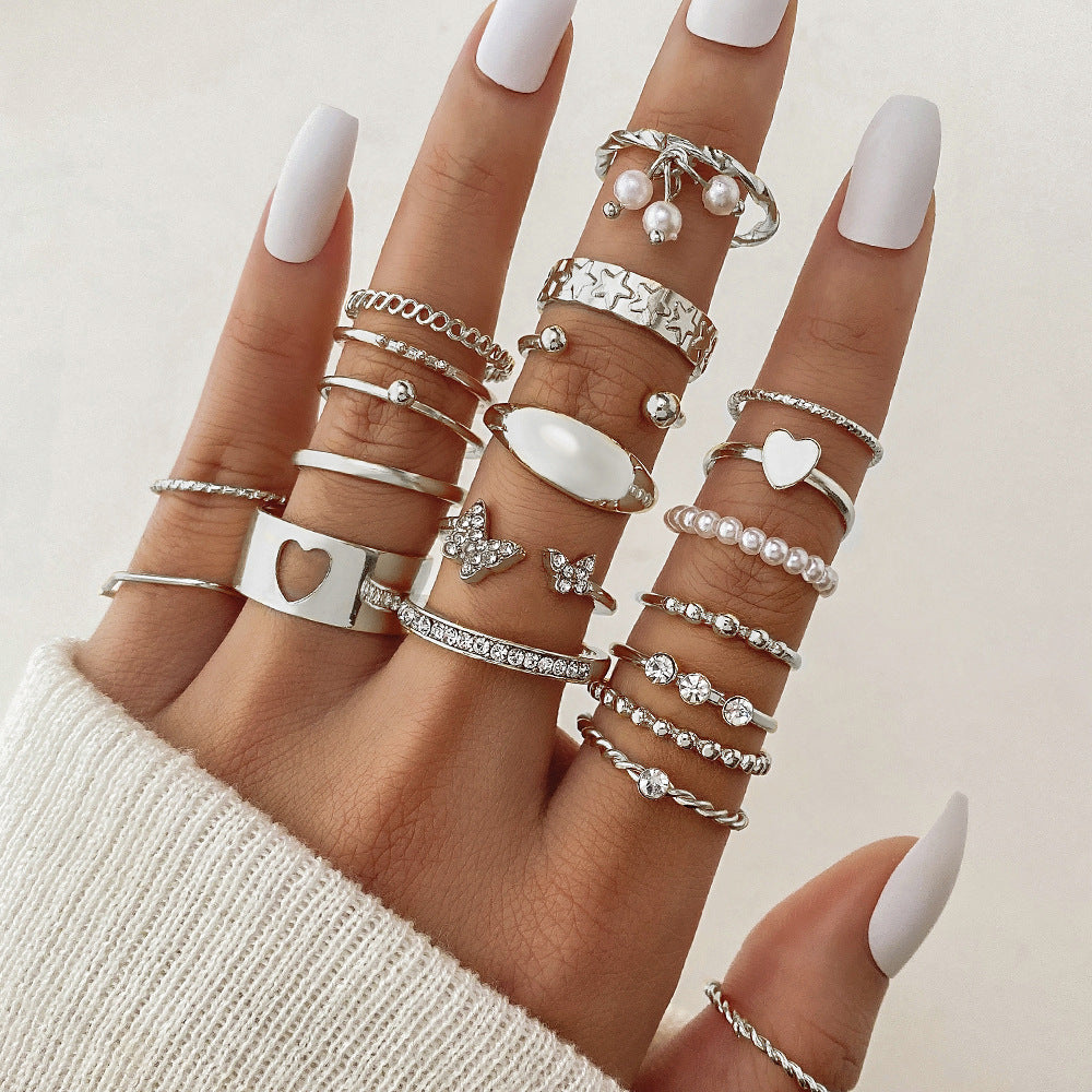 Ring Damen Nischen Senior Knöchelring 23-teiliges Set