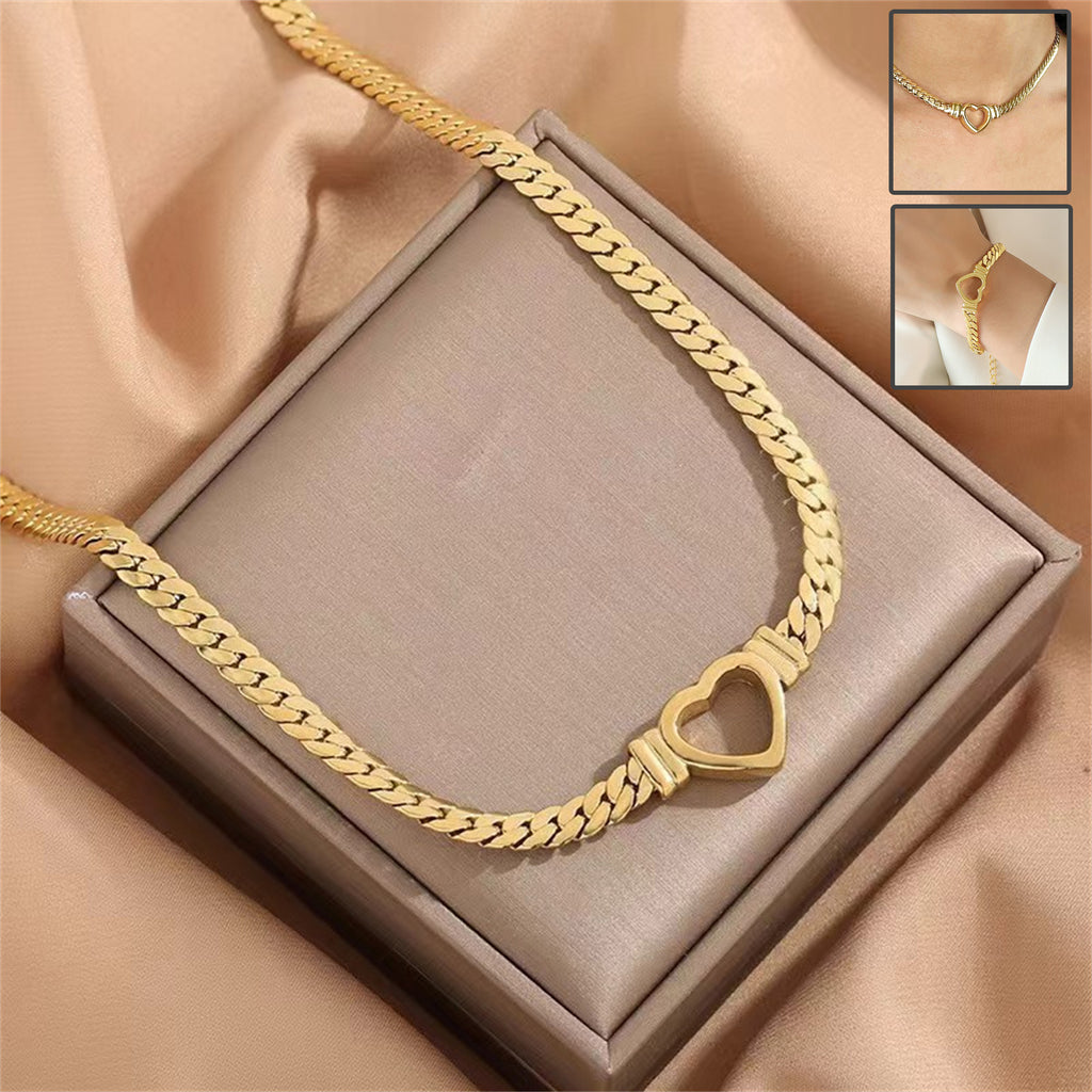 Personalisierte Liebeskette Armband für Frauen Mode Titan Stahl Nicht verblassende Schlüsselbeinkette Schmuck