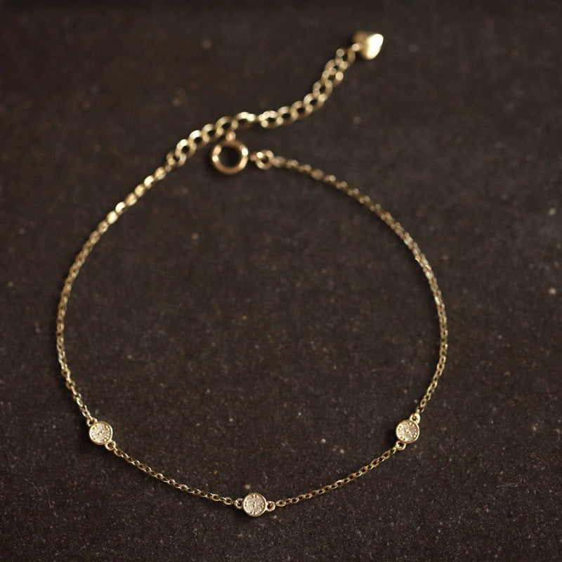 925 Sterling Silver Gold Plated Thin Bracelet
