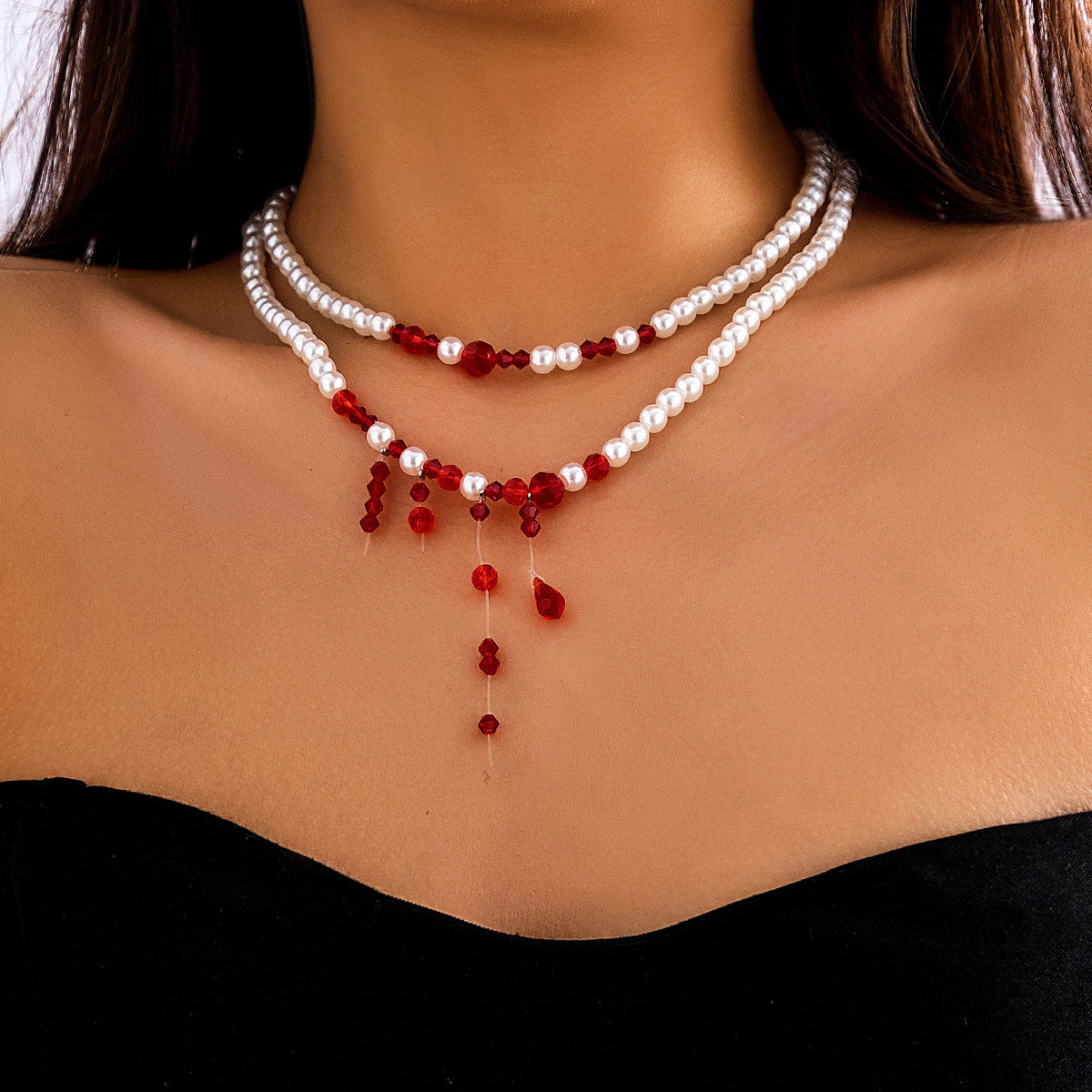 Gothic Perlenkette für Damen