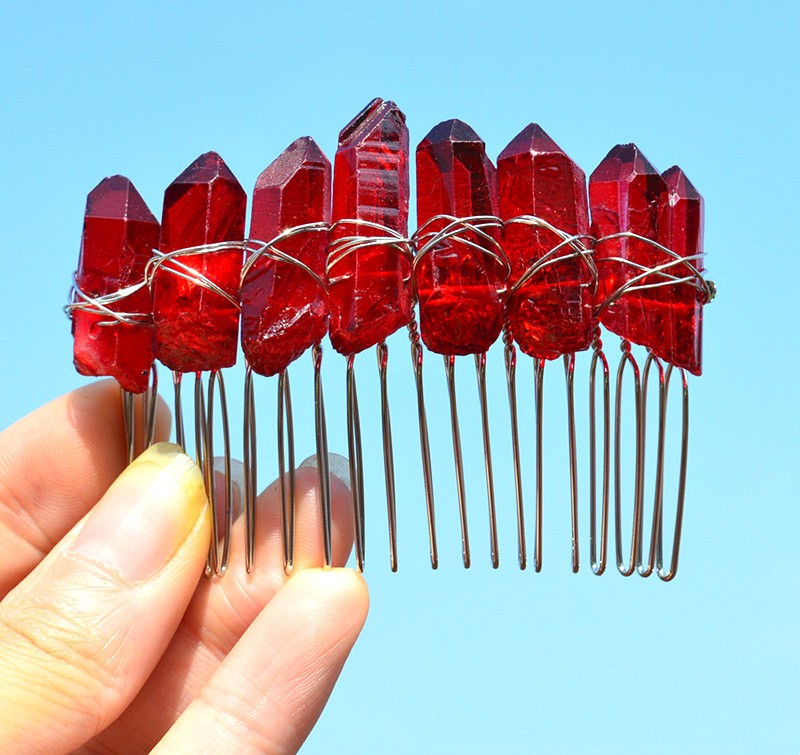 Peineta de Novia Artesanal con Cristales