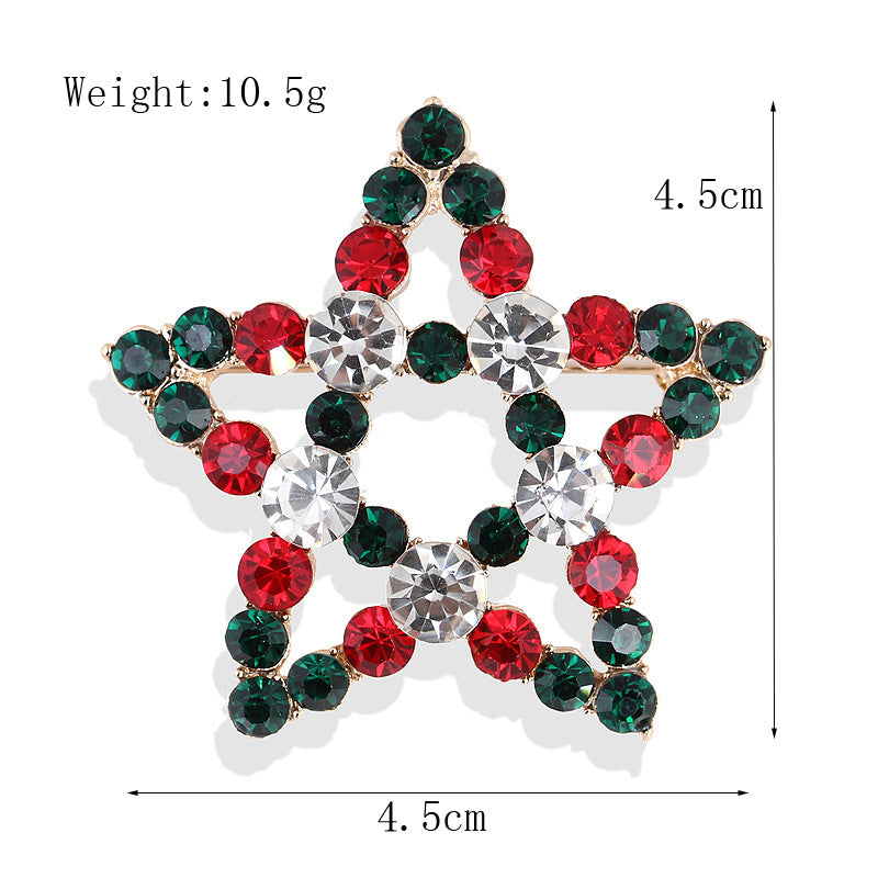 Damenmode schlichte geometrische Weihnachtsbrosche