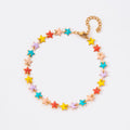 Edelstahl farbige Schmetterling Fünfstern Blume Armband
