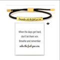 Stainless Steel Engraved Single Rope Adjustable Braided Hand Rope