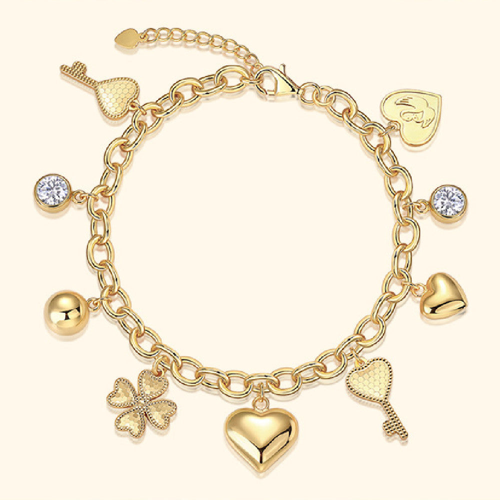Women's Fashion Back Chain Moissanite Bracelet